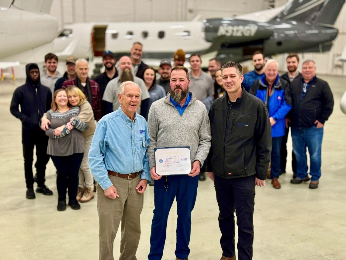 GrandView Aviation Director of Maintenance Recognized by Maryland’s Employer Support for the Guard and Reserve with “Patriot Award”