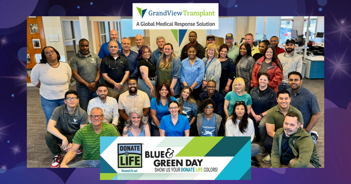 GrandView Supports Donate Life America in its Mission to Promote Organ, Eye and Tissue Donation